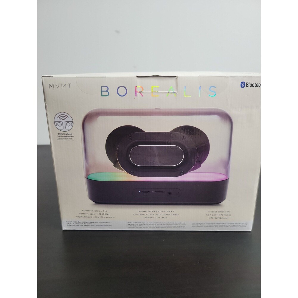 Borealis light up bluetooth wireless stereo speaker - Picture 3 of 7